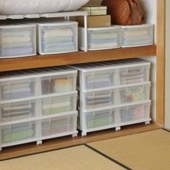【引渡し先決定】アイリスオーヤマ 押し入れ収納 チェスト キャスター付き 引き出し 3段 OC-746 ②の画像