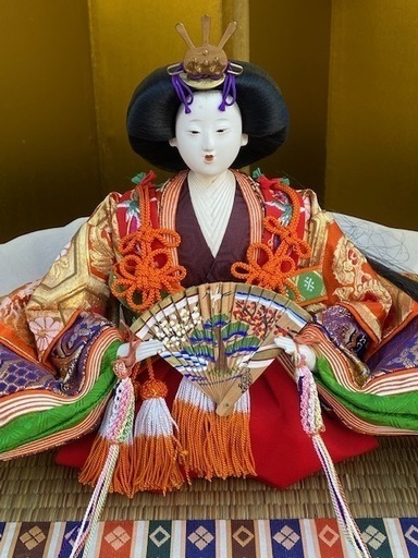 大幅お値下げしました‼️逸品 貴重 京雛 京七番 古い 親王飾り 御雛ひな人形・雛道具一式まとめて 雛人形男雛女雛正絹衣装旧家蔵出し当
