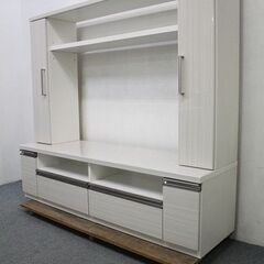 ニトリ テレビボード キャビネット フレージュ 幅160 ハイグロス木目