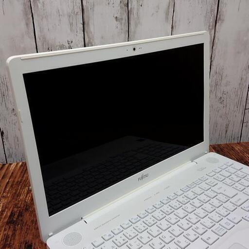 【高速起動】FUJITSU ノートPC AH42/B3 新品 SSD 240GB Celeron 3865U 1.80GHz 15.6インチ メモリ 4GB パソコン