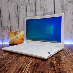 高速起動】FUJITSU ノートPC AH42/B3 新品 SSD 240GB Celeron 3865U