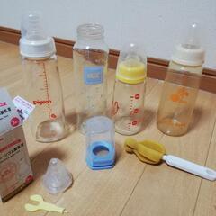 【決定】ほぼ新品も☆哺乳瓶セット+新品乳首付き