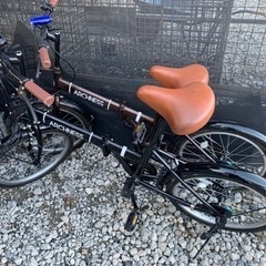 折りたたみ自転車　4台　黒、茶色、青、白