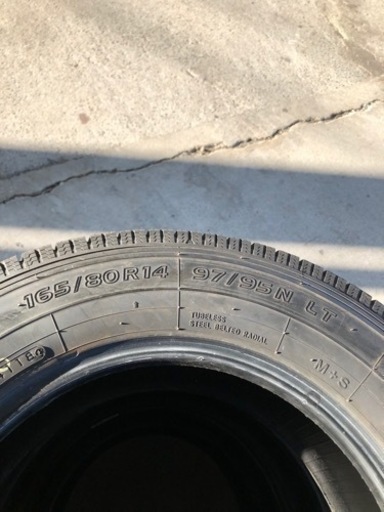 165/80R14 LT中古スタッドレスタイヤ４本セット
