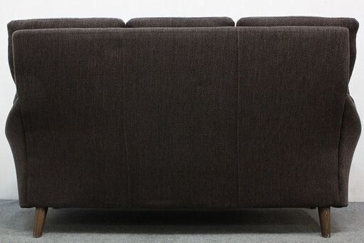 ニトリ 3人用布張りソファ コウテイ3 モカ ハイバック やや硬め NITORI  中古 店頭引取歓迎 R4626)