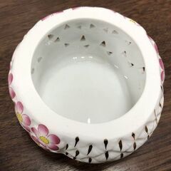 Floral Porcelain フクロウ 梟 ふくろう ミミズク 飾り 小物入れ ポプリ入れ 香炉 アクセサリー入れ 陶器製 置物 の画像
