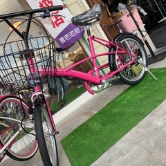 新古車　未使用　20インチ　ピンク　シマノ6段変速