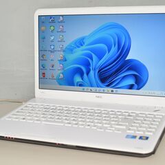 中古ノートパソコン 最新Windows11+office NEC LS350/C core i3/爆速SSD128GB/メモリ4GB/HDMI/15.6インチ/無線/DVDマルチ/便利なソフト多数