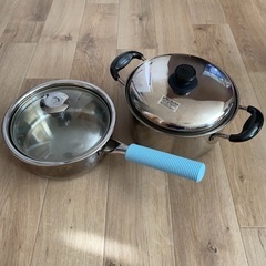 【お譲り先決定】片手鍋&両手鍋2点セット【まとめ売り】