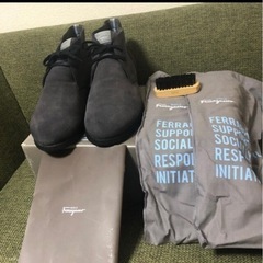【値下げ！】Salvatore Ferragamo スエード　men'sブーツの画像