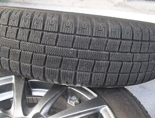 アルミホール＋スタッドレスタイヤ 155/65R14〔中古〕4本セット 発送不可