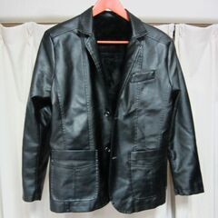 【成立】新品皮ジャケットMサイズ裏地付き暖かいです