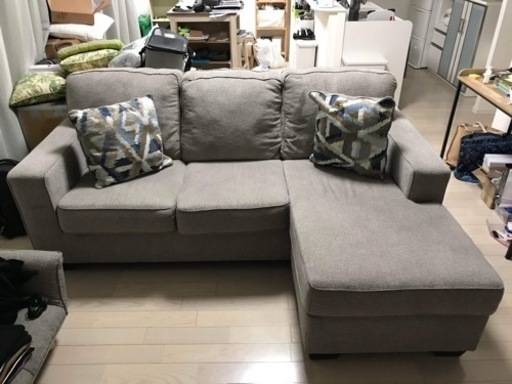 【アメリカ家具】ソファー　3人掛け　L字　