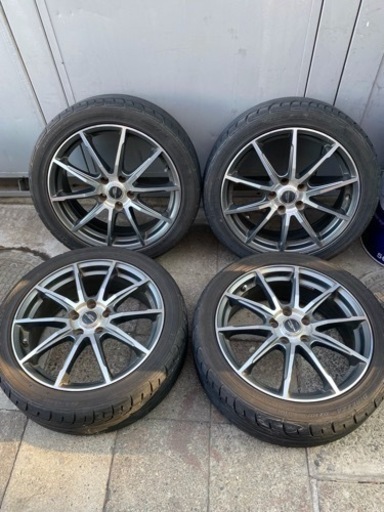 225/45R18 アルミホイールセット！ ナット付