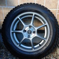 中古スタッドレスタイヤ195/65R15 ピレリ アイスアシンメトリコ エンケイ4本SET スイフト・フィット ・ヴィッツ ・デミオ