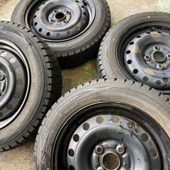 155/65R14 スタッドレスタイヤ+鉄ホイール4本　軽カー　...