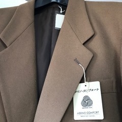 未使用☆毛100%men'sジャケットMブラウンの画像