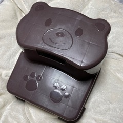 2ステップ 踏み台 耐荷重100kg くまさん ブラウン 西松屋