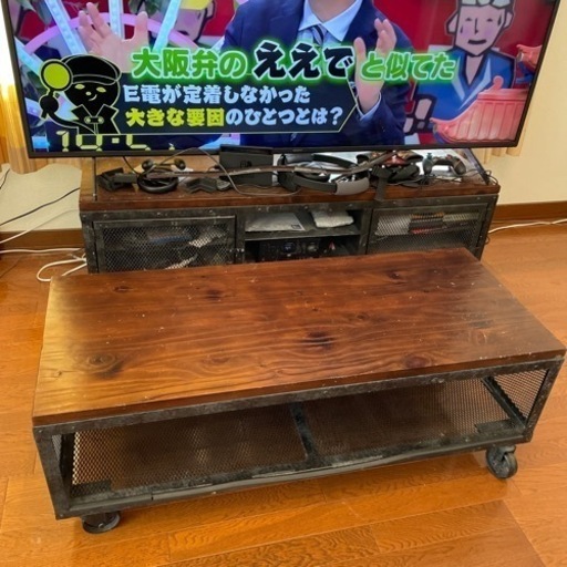 アンティーク家具　テレビボード　キャビネット　テーブル　物置　棚