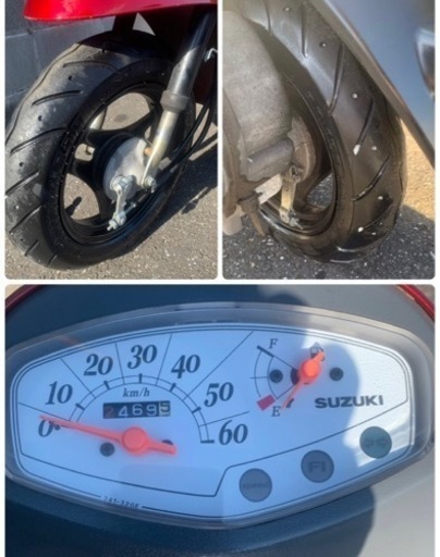 売約済み②レッツ4 後期型ガソリンメーター有り、バッテリー新品、オイル交換済み、SUZUKI、原付