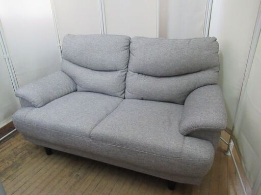 J3357/ソファ/2人掛け/布/グレー/コンパクト/84×143×83/ニトリ/NITORI/キャッツ3/良品/使用1年未満/中古品/