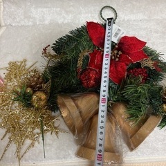 211126 新品　ツリー無しでもクリスマス気分☆コーデ済☆壁掛けリースセットの画像