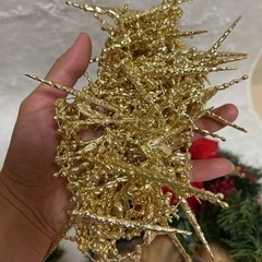 211126 新品　ツリー無しでもクリスマス気分☆コーデ済☆壁掛けリースセットの画像
