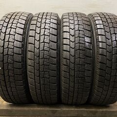 よ*ー様 155/65R14 DUNLOP WM02／残溝有り／4本／送料無料で DUNLOP WINTER MAXX WM02 155/65R14 14インチ スタッドレス 4本 2017年
