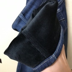 【暖パン】裏地あったかデニムストレートの画像
