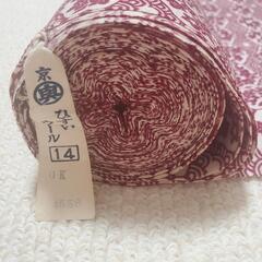 新品　反物　ひすいウール　着物　花柄　の画像