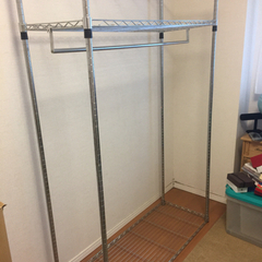メタルラック クローゼット機能あり