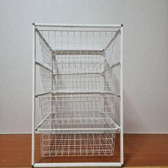 【ハルバーノ】 IKEA アントニウス　ANTONIUS×4点 ANTONIUS Frame and wire baskets white - IKEAPEDIA