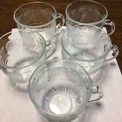 arcoroc FRANCE カップ　ティーカップ　グラス　5個セットの画像