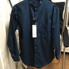 完売品！ユニクロ+J スーピマコットンシャツ　ネイビーの画像