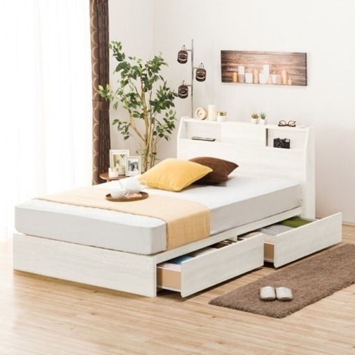 ニトリゼミダブルベッド(マットレス付き)