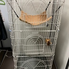 【受渡者決定 取引待ち】猫ゲージ　3階建　ハンモック等有