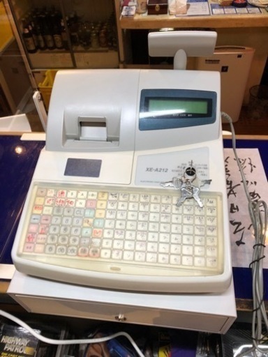 レジスター　シャープ　XE-A212カギと説明書付き