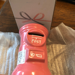 《感謝》新品未使用　ポスト型貯金箱
