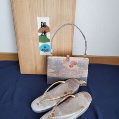 おき宗　着物バッグ&草履セット