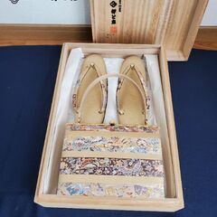 伊と忠 着物バッグ&草履セット