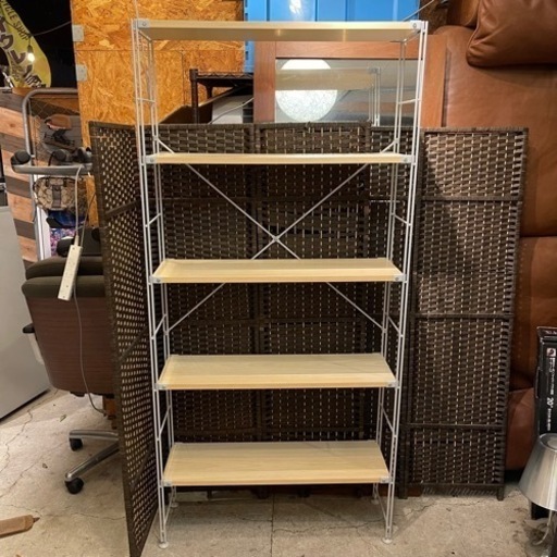 【売約済み】無印良品　無印　MUJI ユニットシェルフ　スチール　木製　薄型　シンプル　スタイリッシュ　ナチュラル　スチールユニットシェルフ　本棚　棚　シェルフ　オープンシェルフ　ブックシェルフ