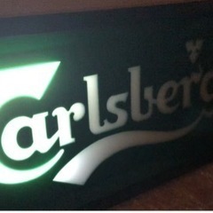Carlsberg 照明 カールスバーグ サインボード ネオン看板 ネオンサインの画像