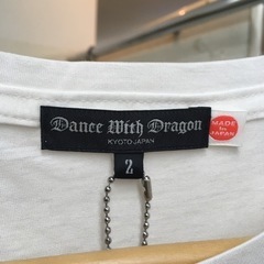S009　ダンスウィズドラゴン　DANCE WITH　DRAGON　Tシャツ　ホワイトの画像
