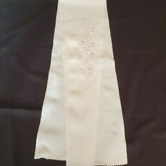 白色刺繍　帯あげの画像