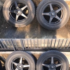 【取引中】トヨタエスティマ  ホイール+スタッドレス4本セット　...