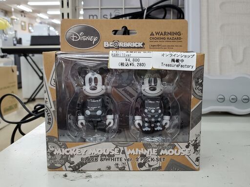 MEDICOM TOY　BE@BRICK　ミッキー\u0026ミニー　フィギュア　100%　未開封品【トレファク上福岡】