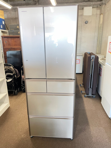 HITACHI冷蔵庫❗️ファミリータイプ❗️大容量475L❗️真空チルドルーム付✨自動製氷❗️観音開き❗️2015年製