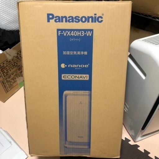 【状態良好】美品 Panasonic 加湿 空気清浄機 nanoe F-VX40H3-W ホワイト ECONAVI 家庭 パナソニック 白 ナノイー エコナビ 除湿 乾燥