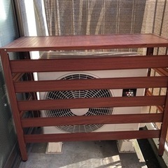 【美品】室外機カバー エアコンカバー ブラウン