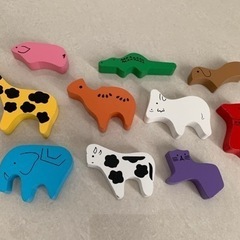 mikihouse アニマルバス　木製パズル 動物 型はめの画像